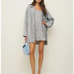 NWT Reformation Aubree Linen Dress Vineyard - small